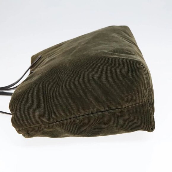 FENDI Tote Bag Corduroy Khaki Auth fm3899 - Picture 9 of 16